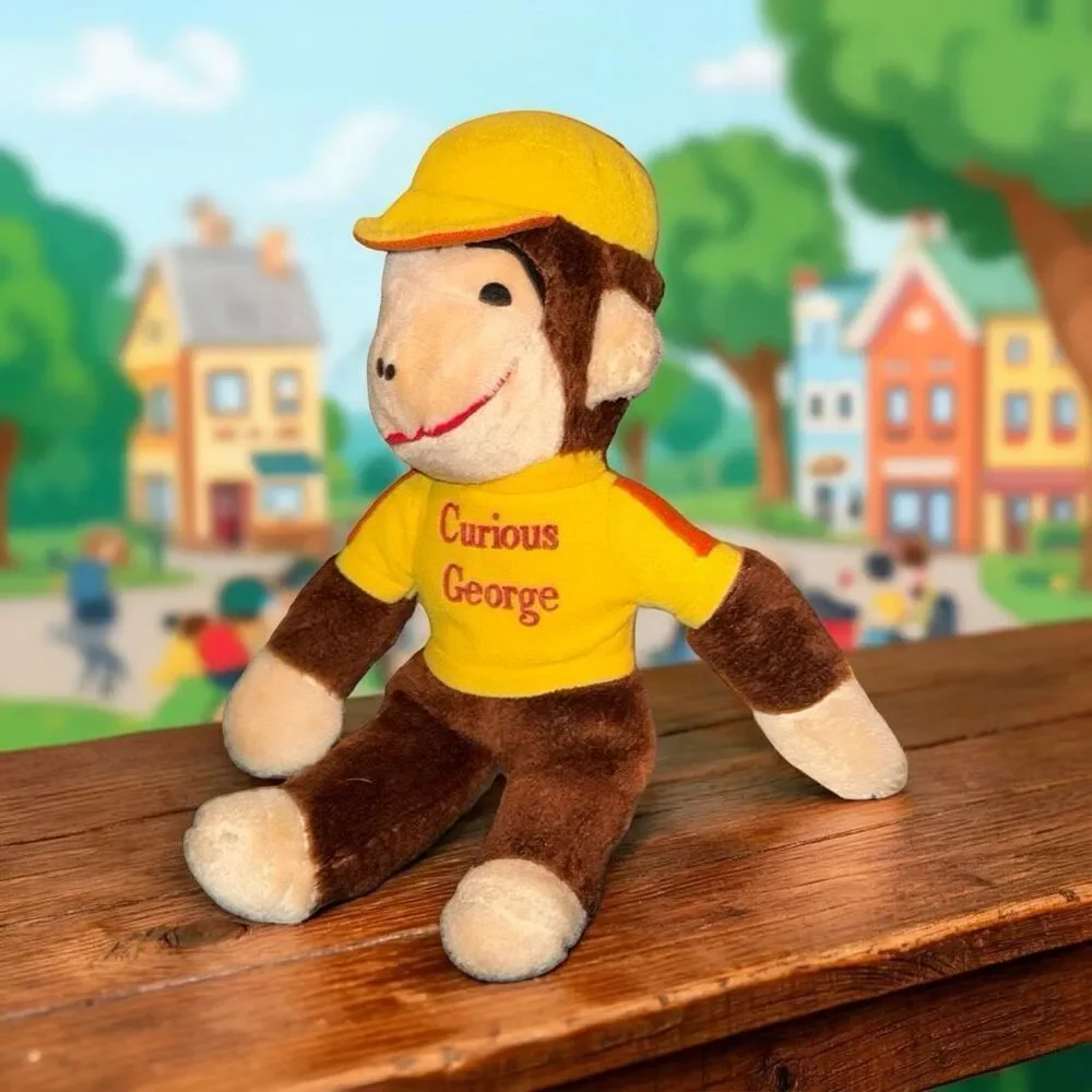 Vintage Knickerbocker Curious George Plush Stuffed Animal Monkey 14”